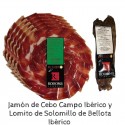 Solomillo de Bellota Ibérico curado 500grs + 5 sobres Jamón de Cebo de Campo 50% raza ibérica cortado a cuchillo