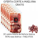 Paleta de Bellota Ibérica 50% raza ibérica loncheada máquina