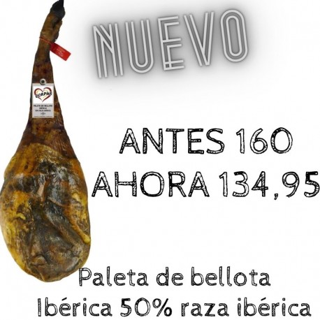 Paleta de Bellota Ibérica 50% Raza Ibérica Corpur