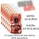 Paleta de cebo Ibérica 50% raza ibérica loncheada