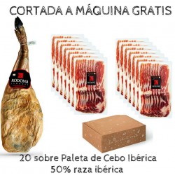 Paletilla de cebo Ibérica 50% raza ibérica loncheada