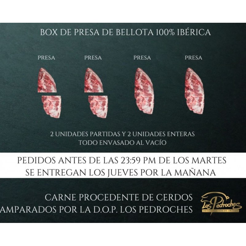 Box de presa de bellota 100% Ibérica D.O.P PEDROCHES