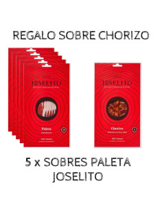 5 sobres de Paletilla Joselito + SOBRE CHORIZO DE REGALO