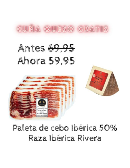 Paleta de cebo Ibérica 50% raza ibérica Rivera loncheada