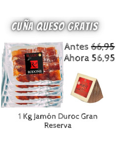Jamón Duroc Gran Reserva Loncheado en oferta