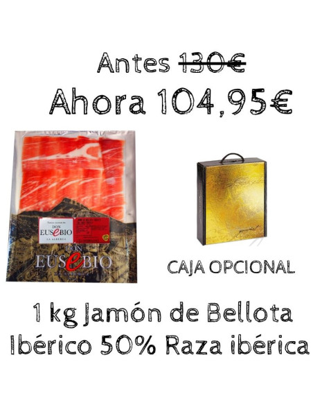 Jamón de Bellota Ibérico 50% Raza Ibérica Salamanca Loncheado a máquina oferta