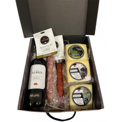 Cesta Navidad  Nº 3 Campollano Quesos, Embutidos de caza y Vino Tinto