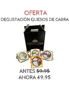 Oferta Cesta de navidad con quesos de cabra Campollano