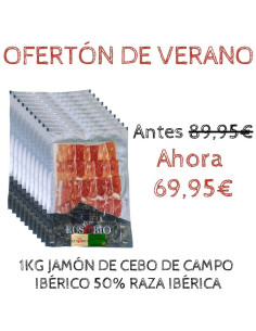 Black Friday  Jamón de Cebo de campo ibérico 50% raza ibérica loncheado
