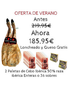 Oferta 2 Paletas de Cebo Ibérica 50% raza ibérica barata Sierra Nevada