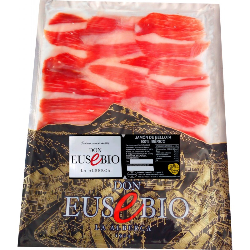 Jamón  de Bellota 100% Ibérico Eusebio Cortado a cuchillo