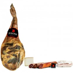 Lote Paletilla Serrana Duroc con embutidos ibéricos bellota y Queso